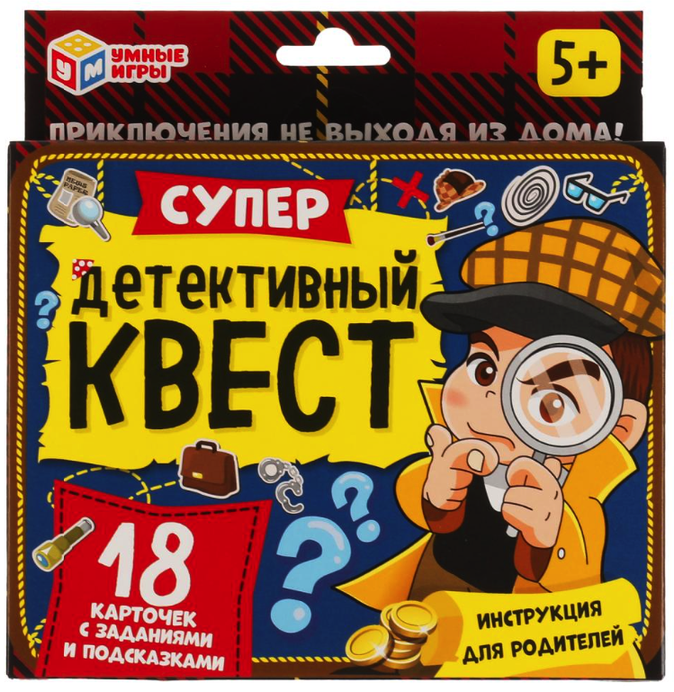 

Карточная игра Супер-детективный квест Умные игры, 4680107907714