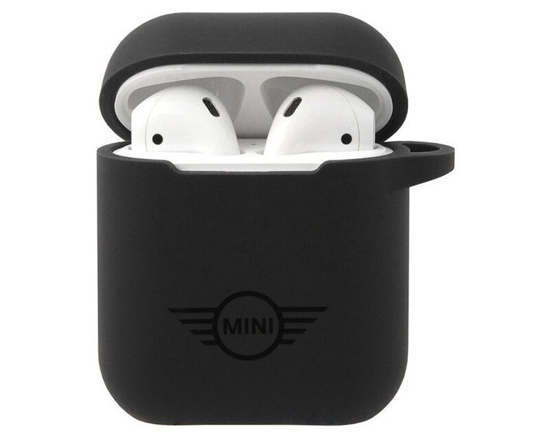 Чехол CG Mobile MINI Liquid silicone Laser logo AirPods 1&2 Черный (MIACA2SLTBK)