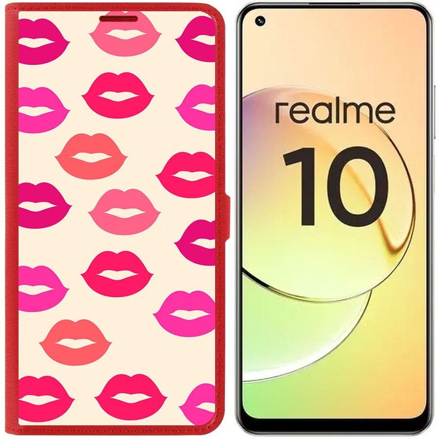 

Чехол-книжка Eco Book для Realme 10 4G Губы паттерн 1