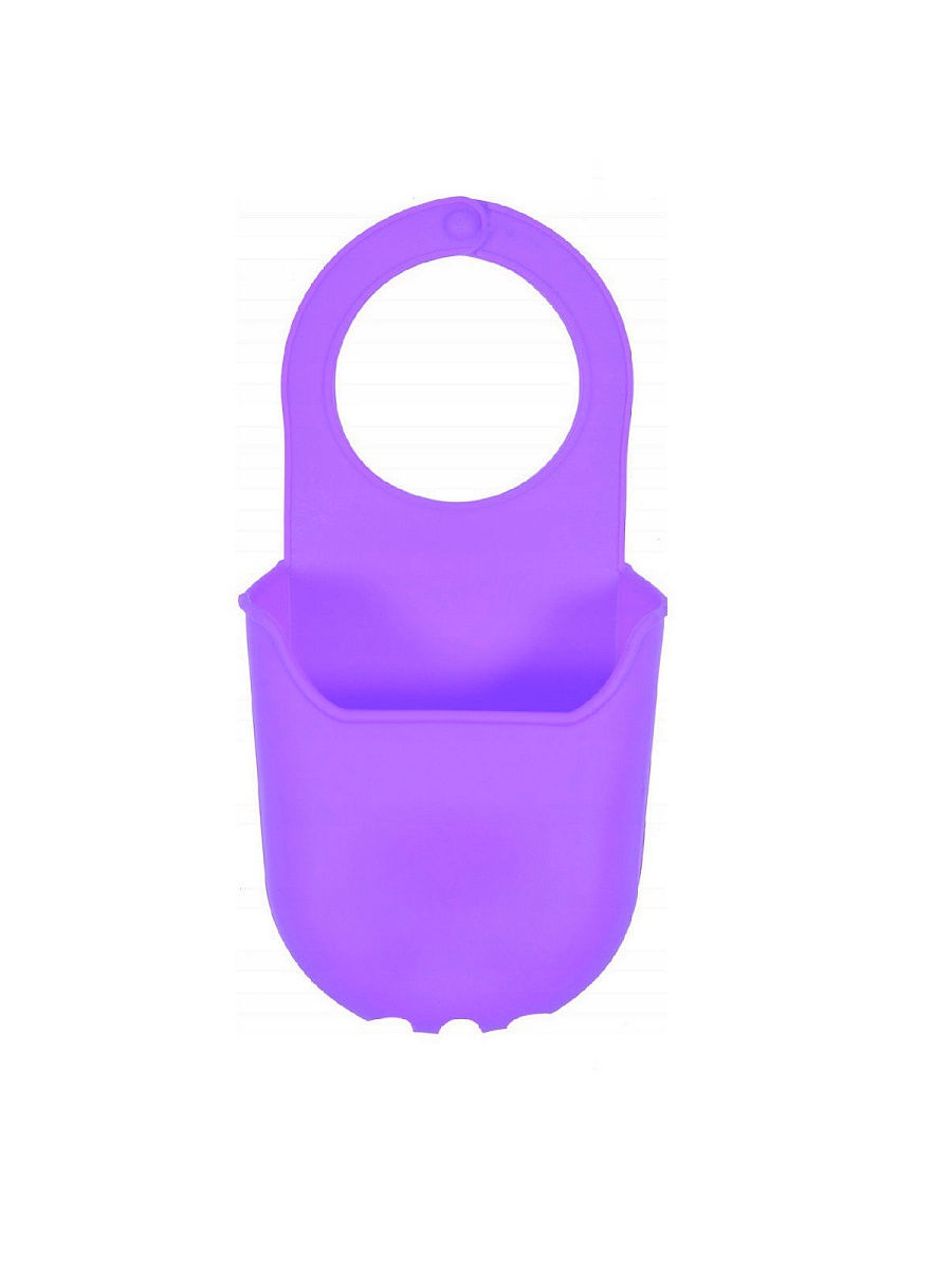 фото Силиконовая мыльница подставка на раковину, держатель мыла и губок, фиолетовый urm