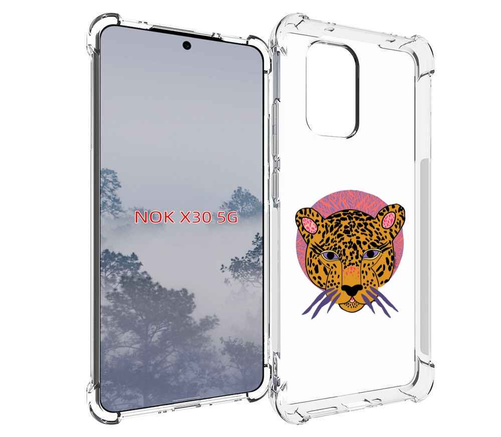 

Чехол MyPads тигр-в-кругу для Nokia X30 5G, Tocco