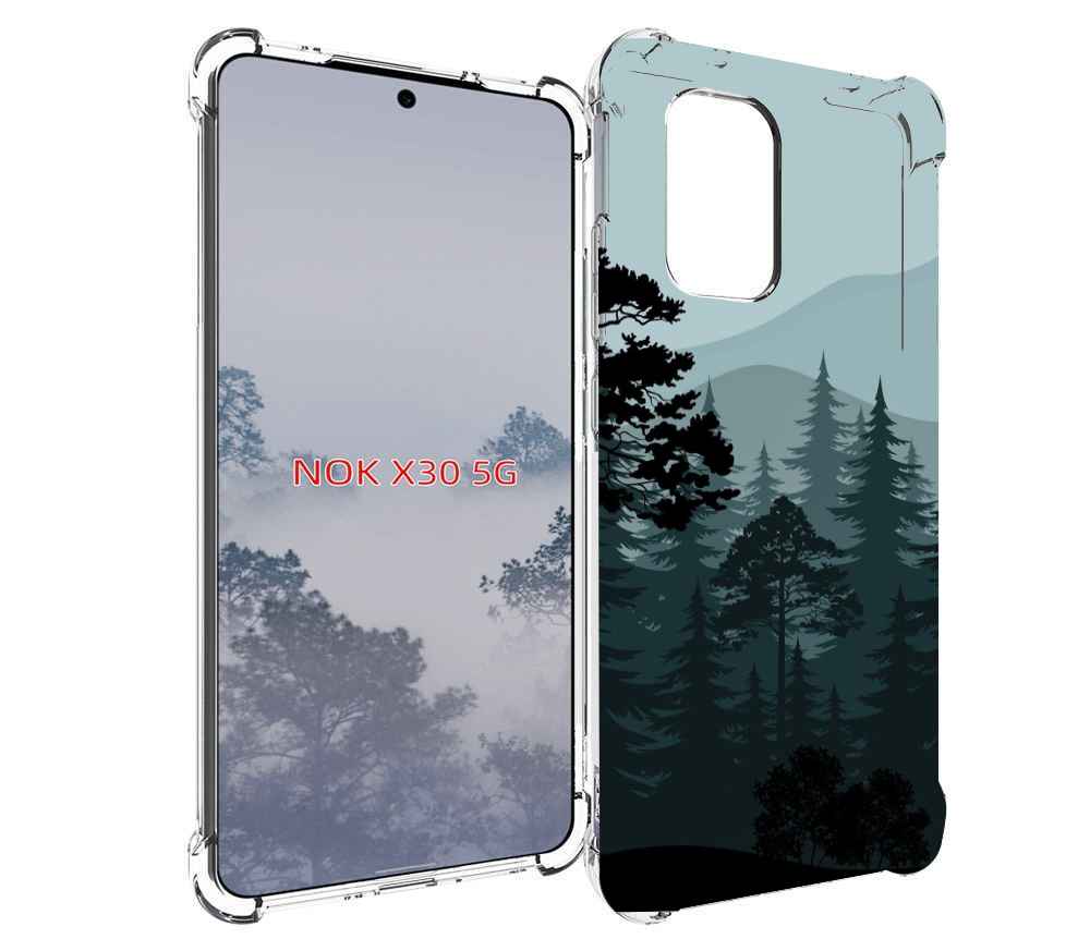 

Чехол MyPads темный лесочек для Nokia X30 5G, Tocco