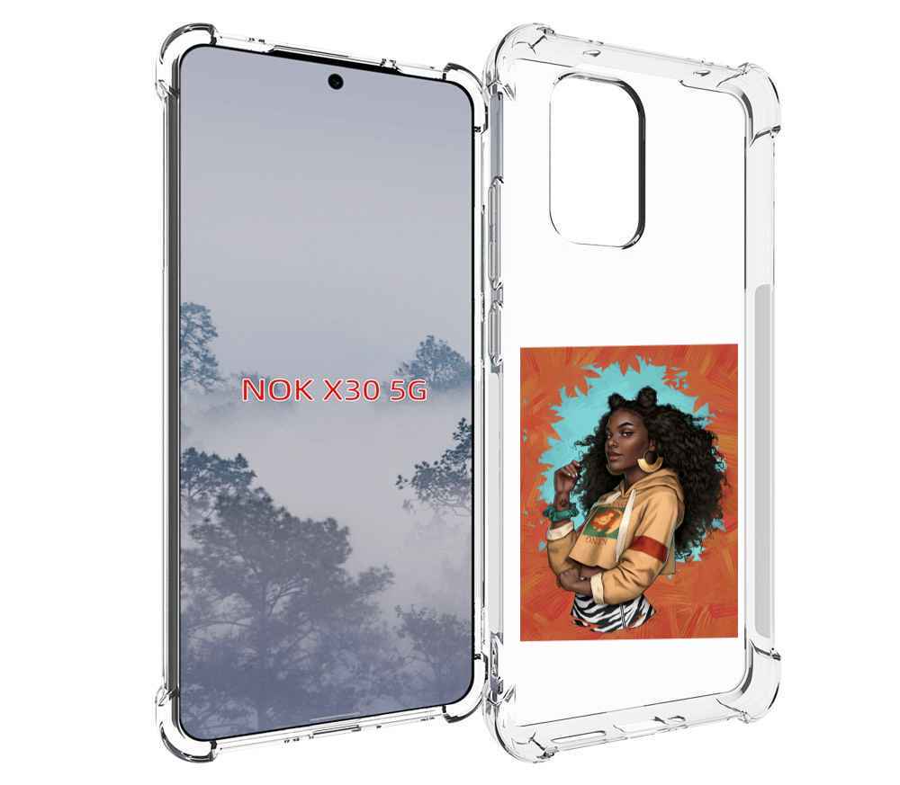 

Чехол MyPads темная-девушка женский для Nokia X30 5G, Tocco