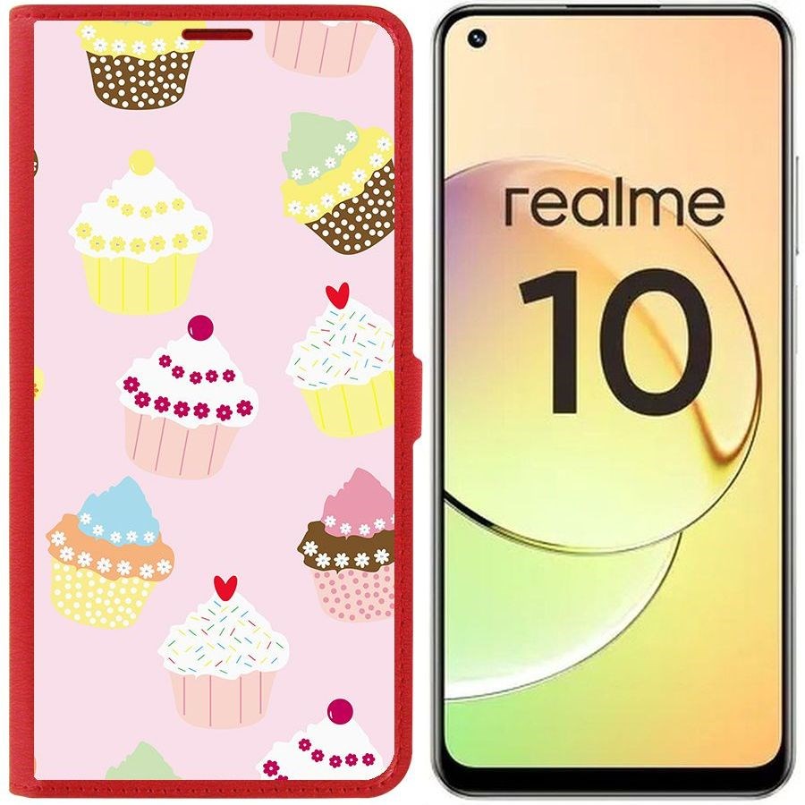 

Чехол-книжка Eco Book для Realme 10 4G Пироженки