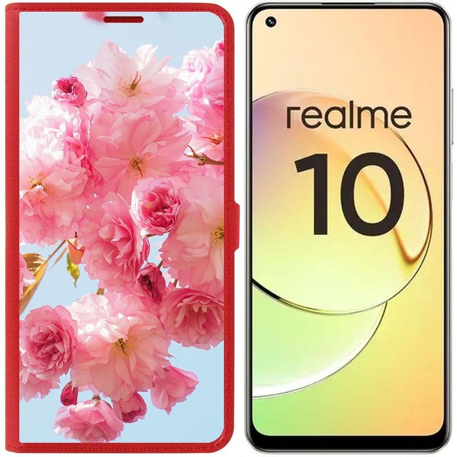 Чехол-книжка Eco Book для Realme 10 4G Сакура