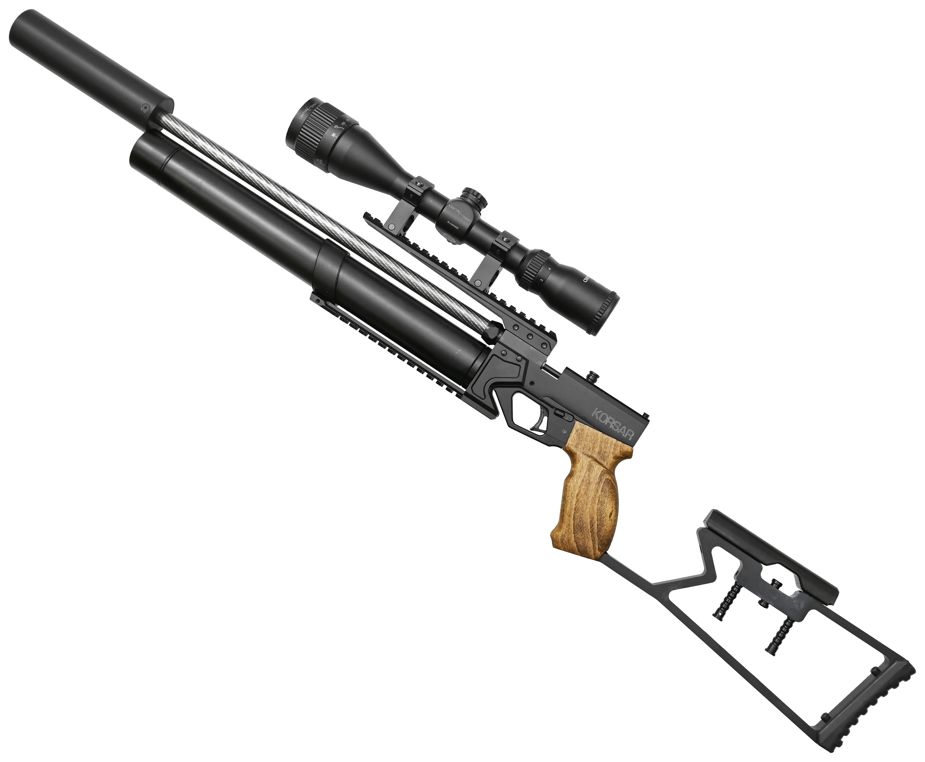Пневматическая винтовка KrugerGun Корсар 5.5 мм (прямоток, 420 мм, дерево)