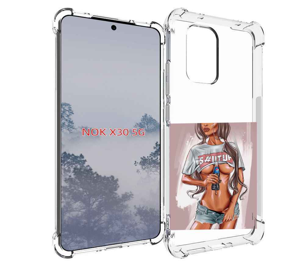 

Чехол MyPads стройная-девушка-с-пепси женский для Nokia X30 5G, Tocco