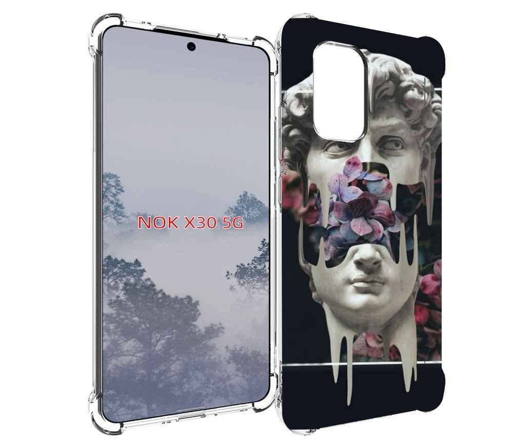 

Чехол MyPads статуя-с-цветами-внутри для Nokia X30 5G, Tocco