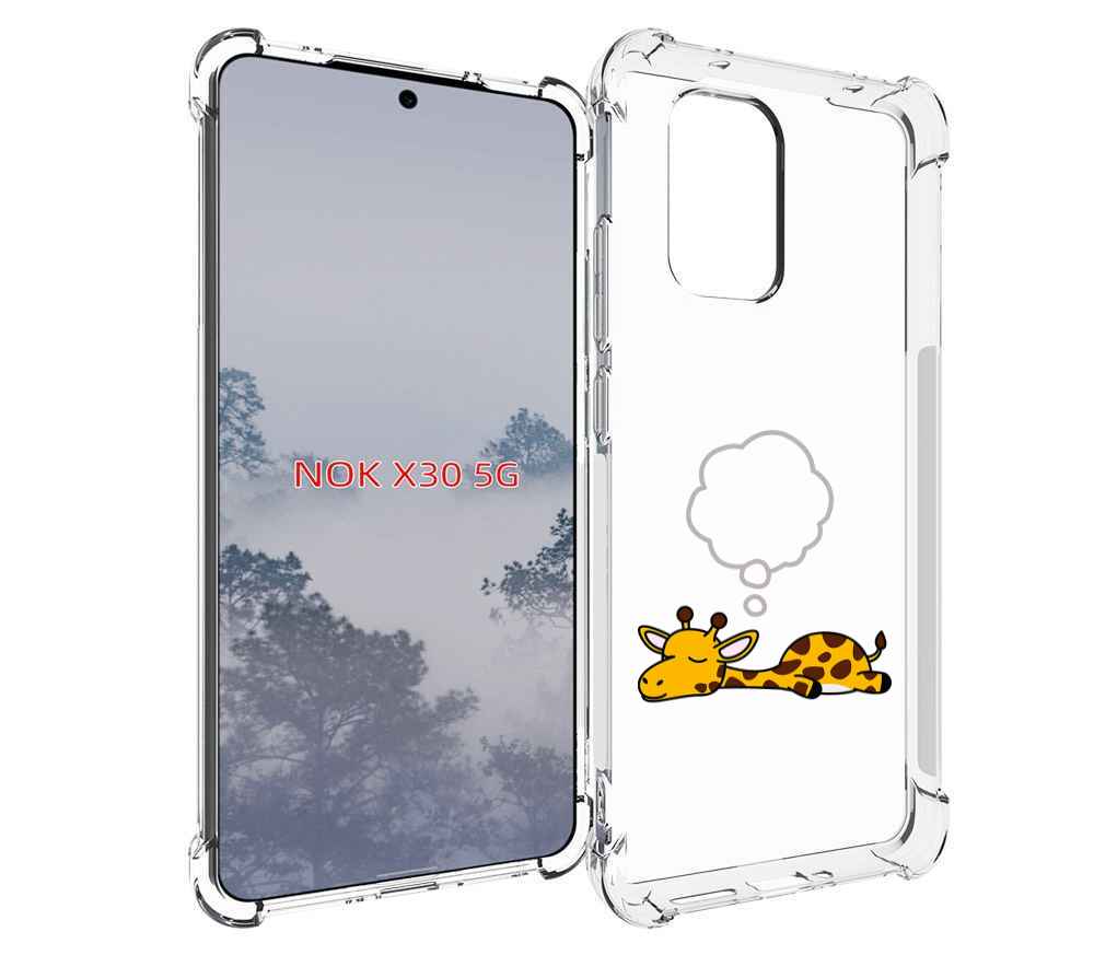 

Чехол MyPads спящий-жираф детский для Nokia X30 5G, Tocco