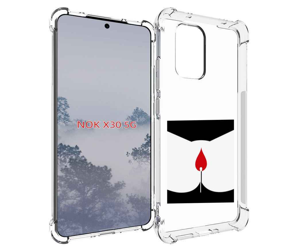 

Чехол MyPads спичка горит для Nokia X30 5G, Tocco