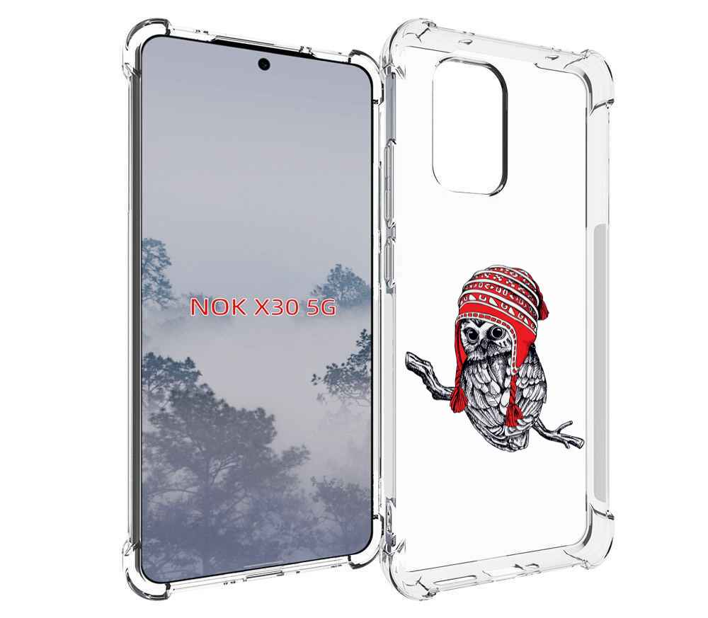 

Чехол MyPads сова-в-красной-шапке-на-веточке для Nokia X30 5G, Tocco
