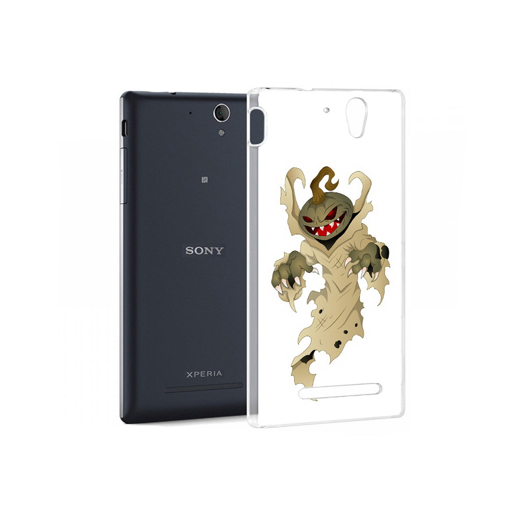 

Чехол MyPads Tocco для Sony Xperia C3 призрак хэллоуина (PT18760.251.555), Прозрачный, Tocco