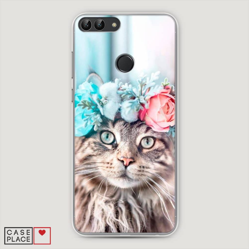 

Чехол Awog "Кот в венке" для Huawei P Smart