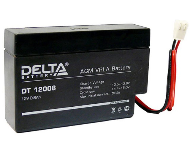 фото Аккумуляторная батарея delta dt-12008 12v 0.8ah