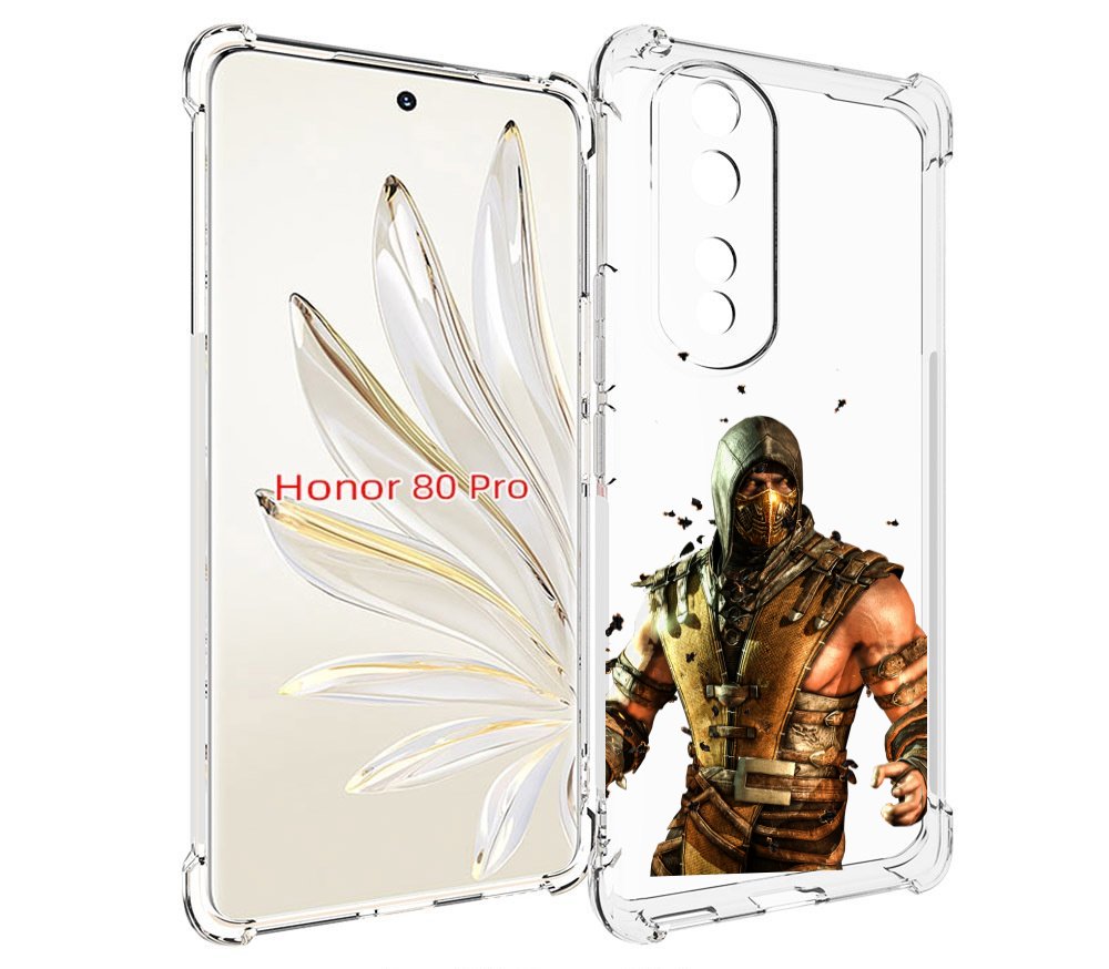 

Чехол MyPads Mortal Kombat scorpion для Honor 80 Pro, Прозрачный, Tocco