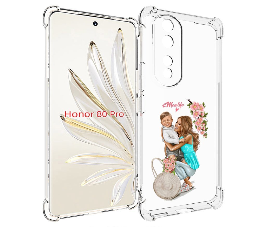 

Чехол MyPads Momlife для Honor 80 Pro, Прозрачный, Tocco