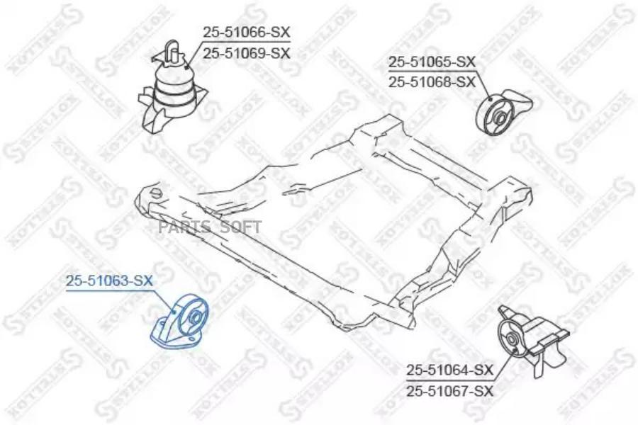 

Опора двигателя Stellox 2551063SX