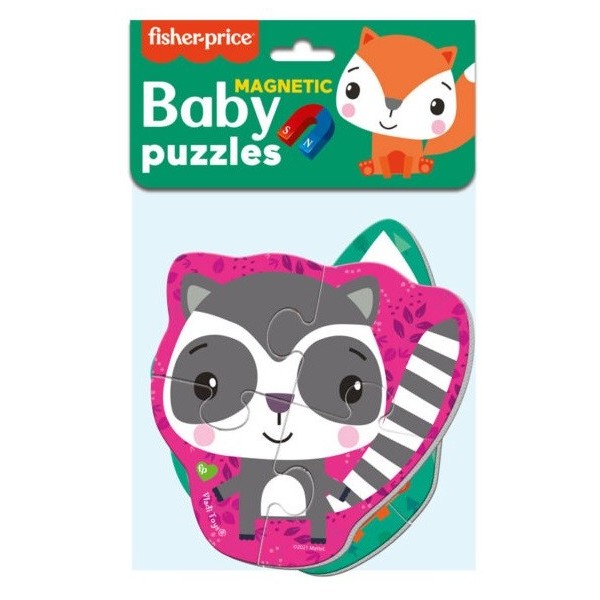 

Магнитные беби пазлы Fisher Price Енот и лисица, 2 картинки Vladi Toys