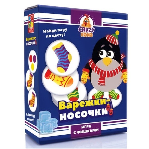 фото Игра с фишками crazy koko варежки-носочки vladi toys