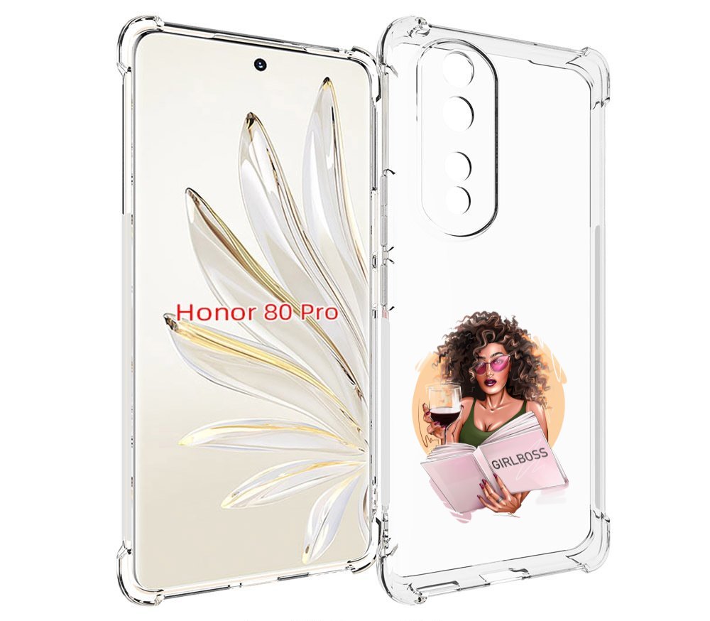 

Чехол MyPads Girlboss with wine girlboss art love books an wine _ Etsy женский для Hono..., Прозрачный, Tocco