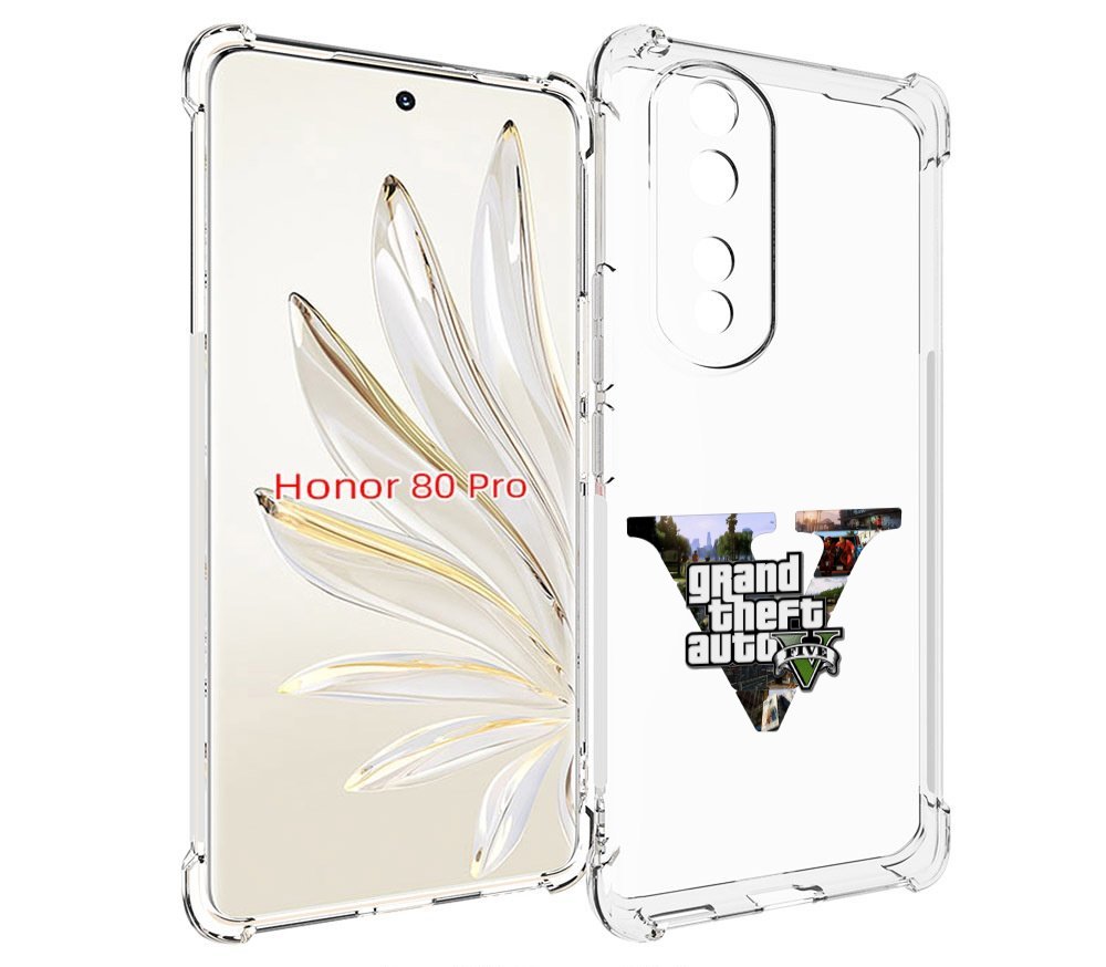 

Чехол MyPads GTA 5 логотип для Honor 80 Pro, Прозрачный, Tocco