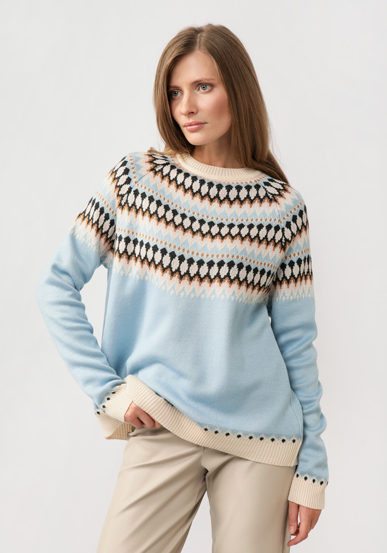

Джемпер женский Vivawool 311280 голубой 44 RU, 311280
