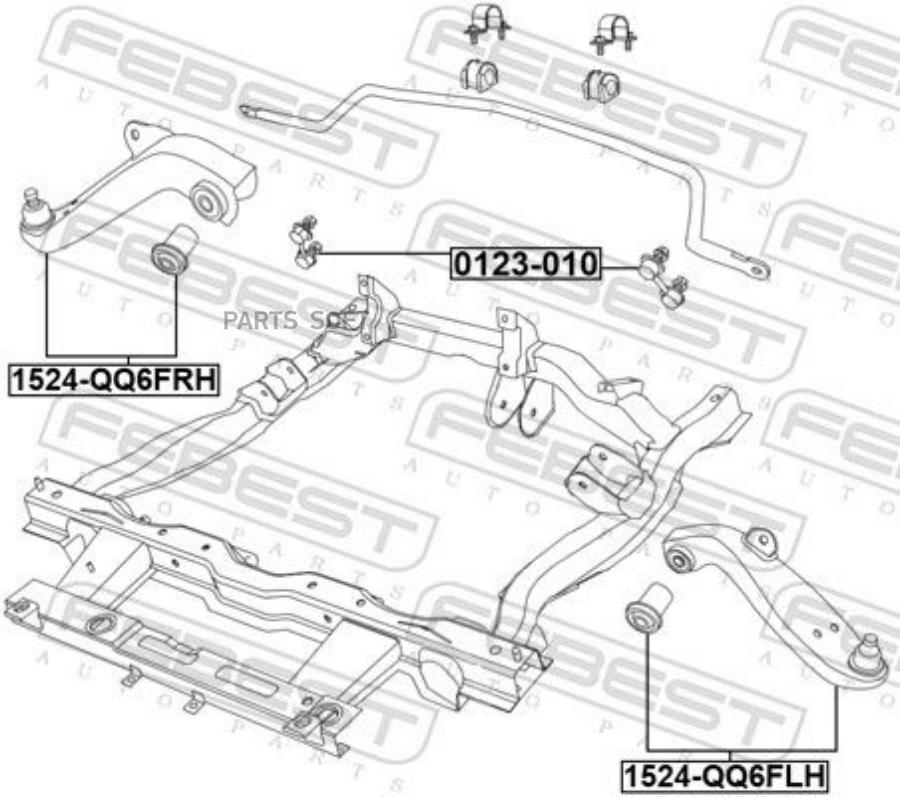 

FEBEST РЫЧАГ ПЕРЕДНИЙ НИЖНИЙ ПРАВЫЙ