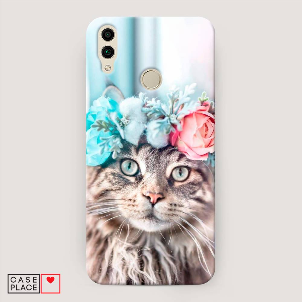 

Чехол Awog "Кот в венке" для Honor 8C, 67120-1