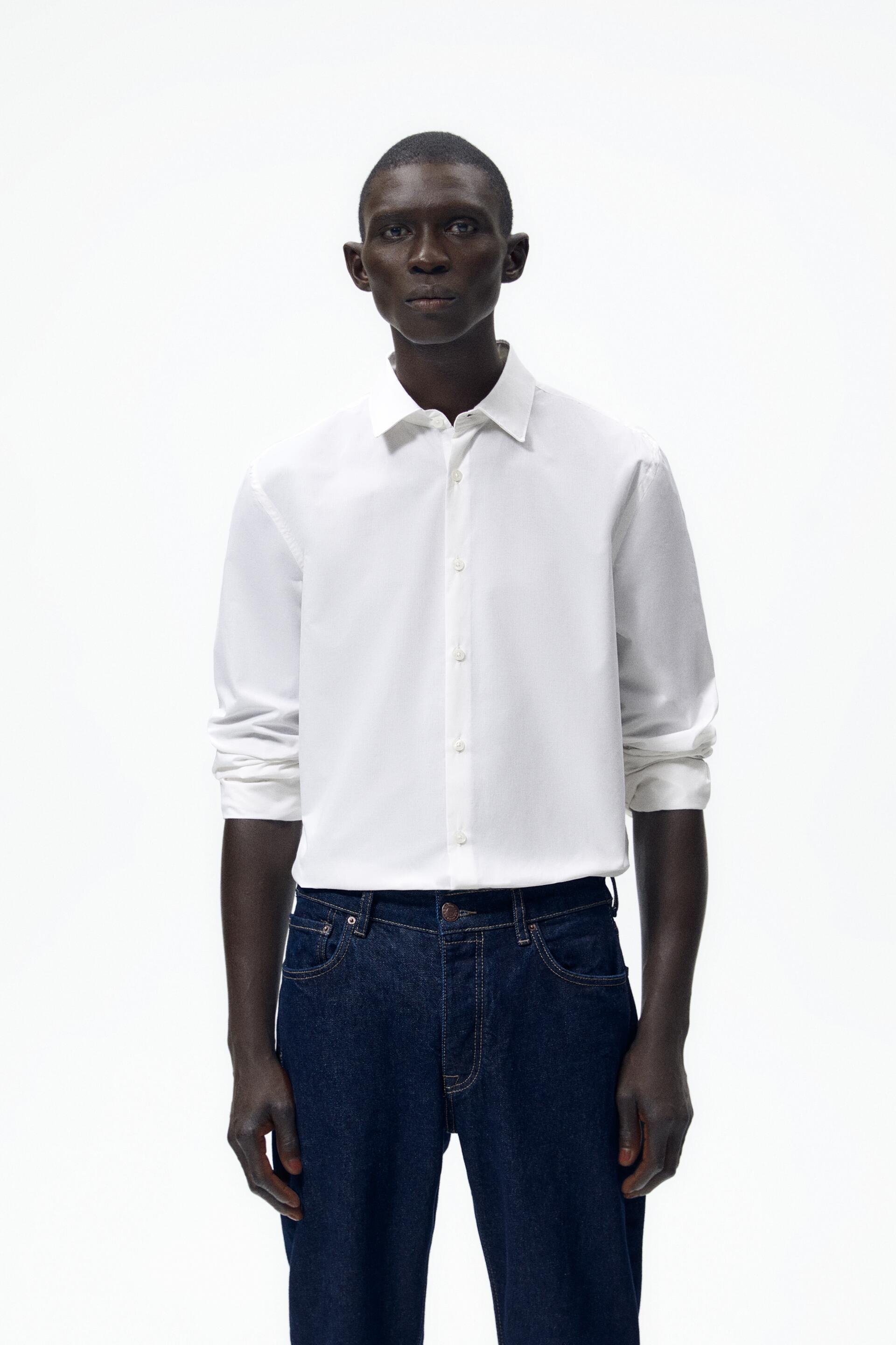 

Рубашка мужская ZARA 05684358 белая L, 05684358