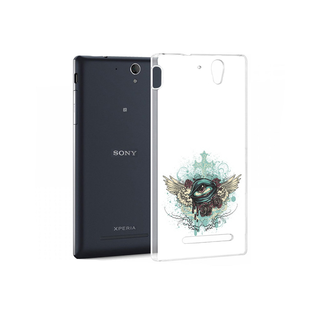 

Чехол MyPads Tocco для Sony Xperia C3 плачущий глаз с крыльями (PT18760.251.544), Прозрачный, Tocco