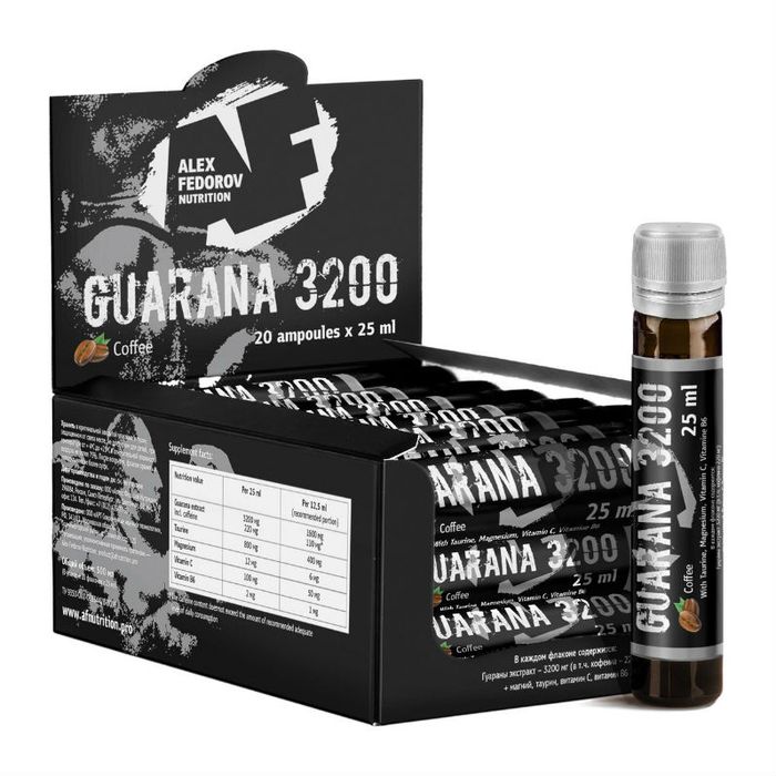 

Alex Fedorov Nutrition Гуарана 3200 вкус Кофе флаконы 25мл №20
