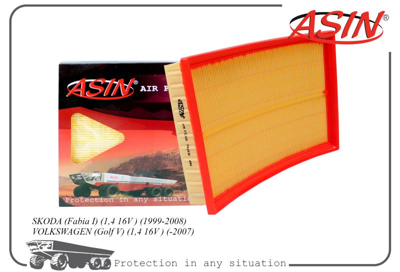 

Фильтр возд. 036198620 ASIN.FA2616 SKODA Fabia I 1,4 16V1999-2008 VW Golf V 1,4 16V-2007
