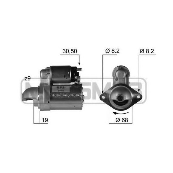 

Стартер Opel Astra F/Astra F //Vectra A 82>01 Daewoo Lacetti/Lanos / Sens/Nubira 95>08 ERA