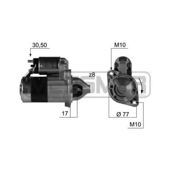 

Стартер Hyundai Elantra/Matrix/Tucson 95>10 Kia Carens III/Cerato I/Spectra I 04>07 ERA 22