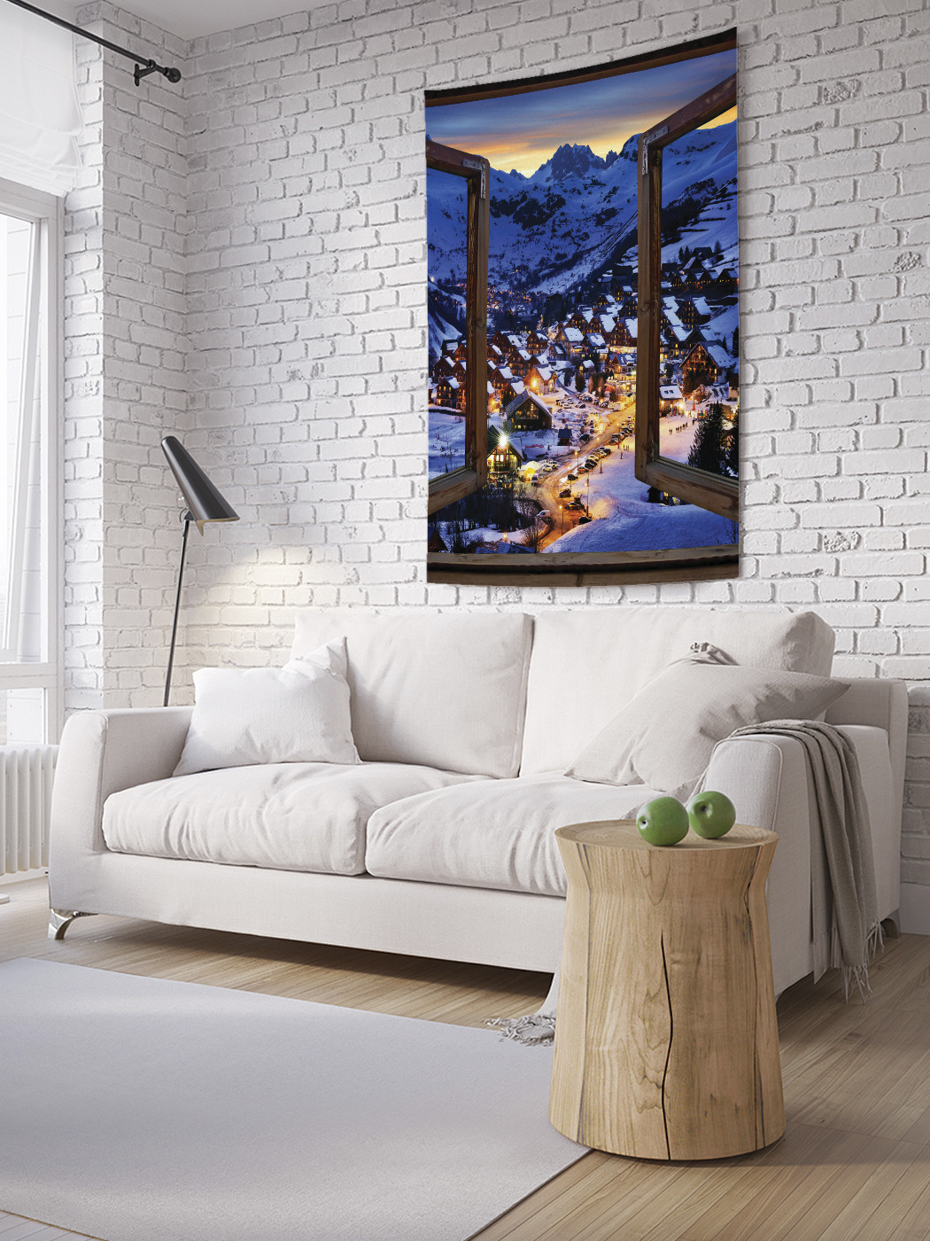 

Вертикальное фотопанно на стену JoyArty Окно Рождества 150x200 см, Окно Рождества