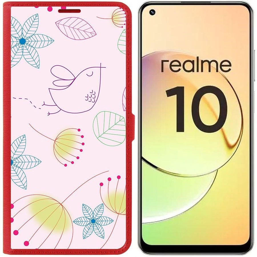 

Чехол-книжка Eco Book для Realme 10 4G Цветочный паттерн 5