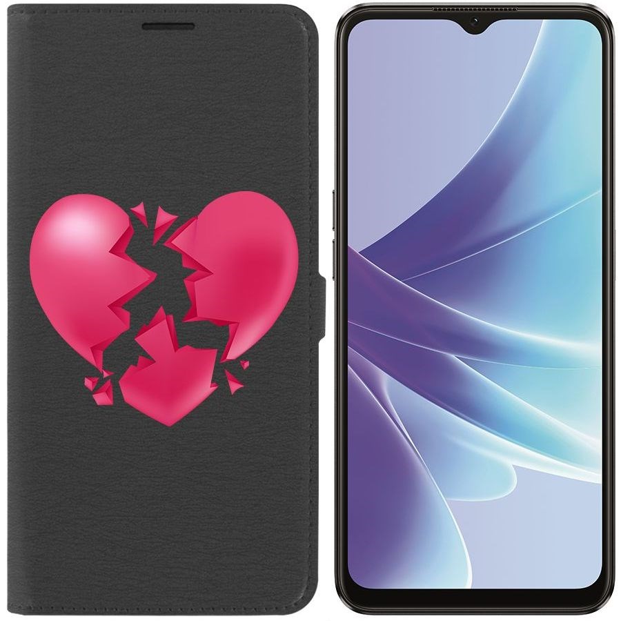 

Чехол-книжка Eco Book для Oppo A57 Разбитое сердце