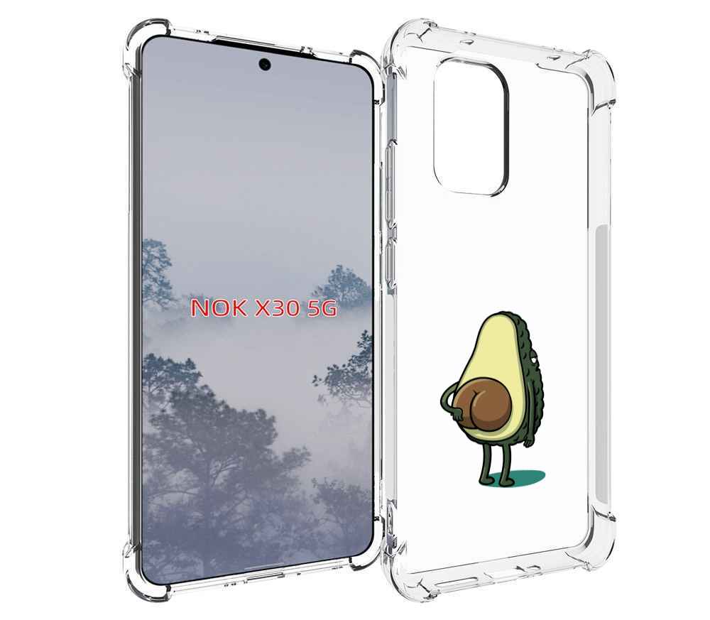 

Чехол MyPads смешной авокадо сзади для Nokia X30 5G, Tocco