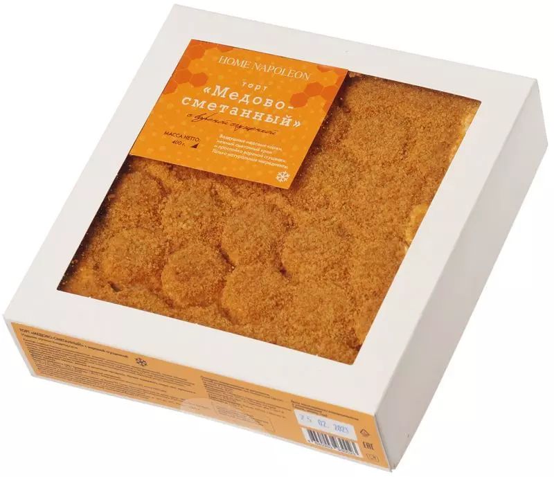 Торт Home Napoleon Медово-сметанный с вареной сгущенкой 400 г