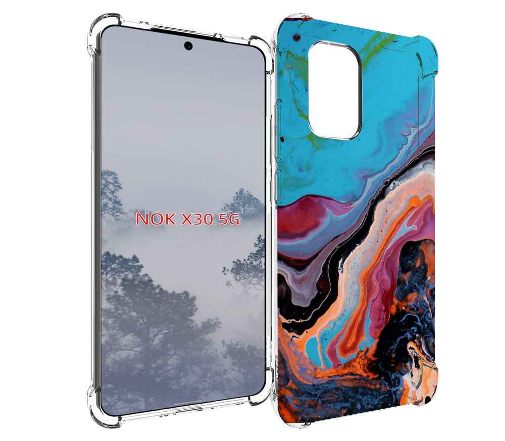 

Чехол MyPads смешанные краски для Nokia X30 5G, Tocco
