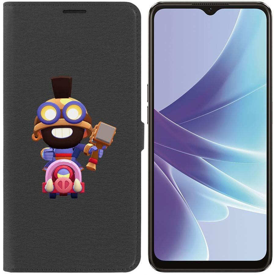 

Чехол-книжка Eco Book для Oppo A57 Brawl Stars-Карл Всадник на кабане