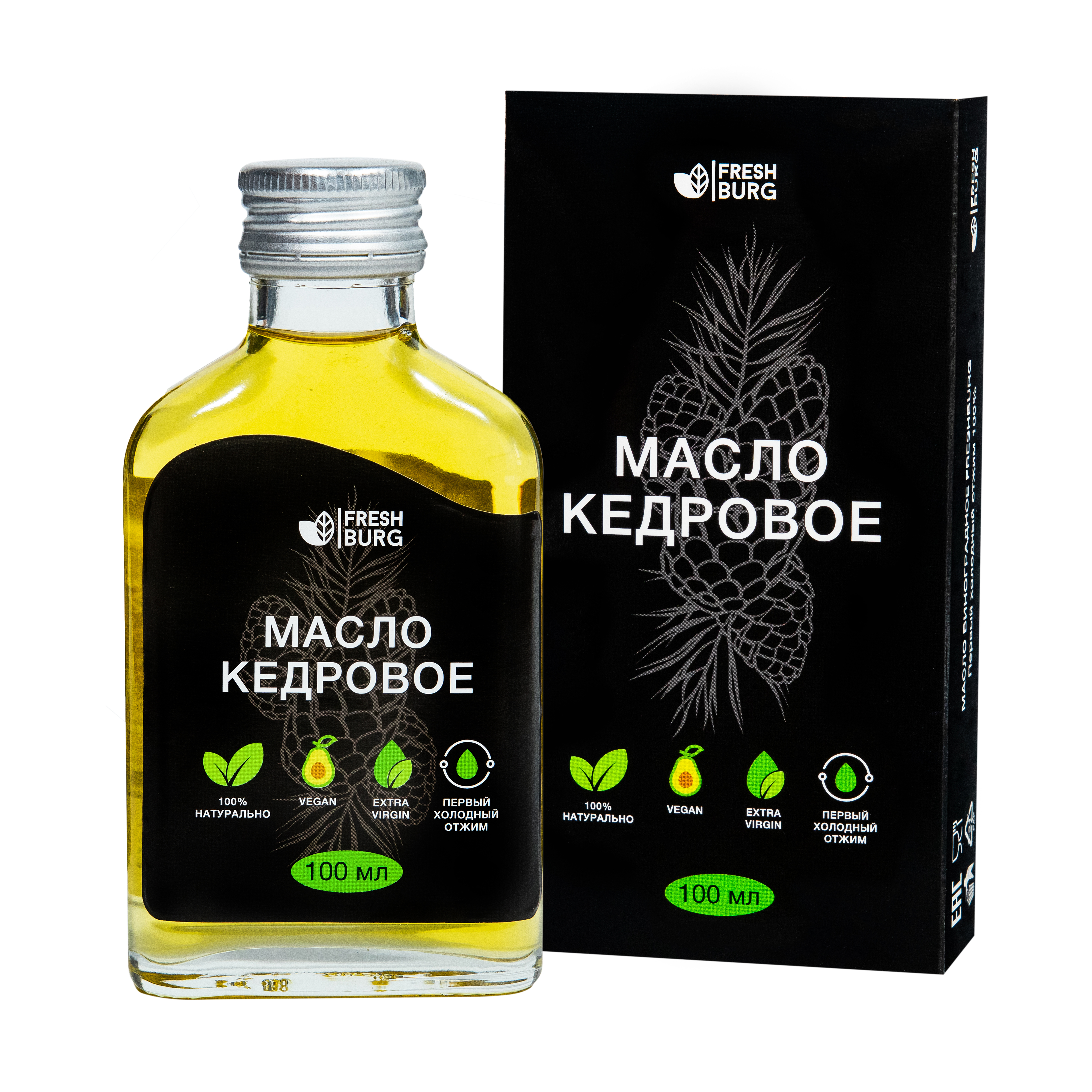 Масло Freshburg кедровое нерафинированное, 100 мл
