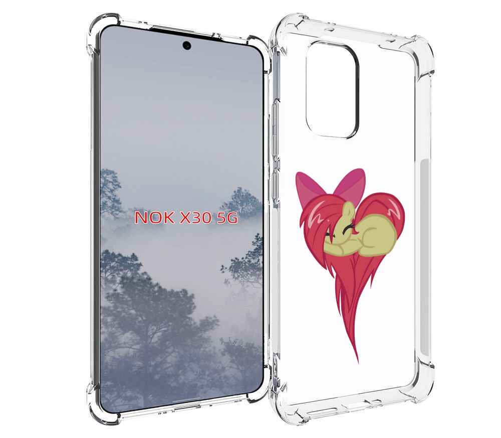 

Чехол MyPads сердце-из-пони для Nokia X30 5G, Tocco