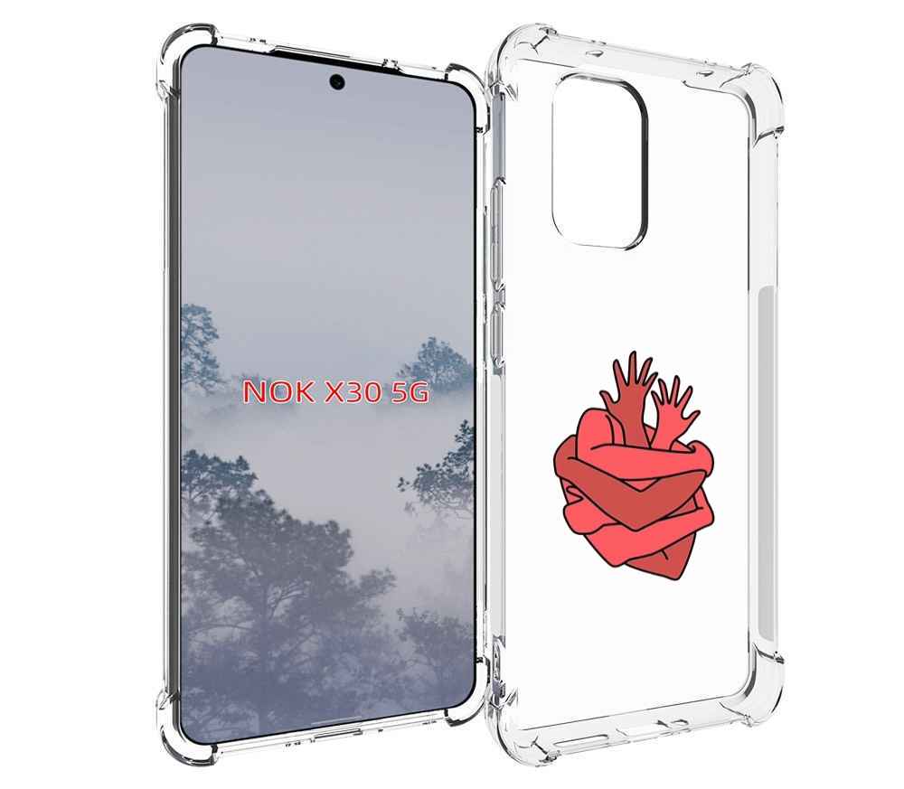 

Чехол MyPads сердце из ручек для Nokia X30 5G, Tocco