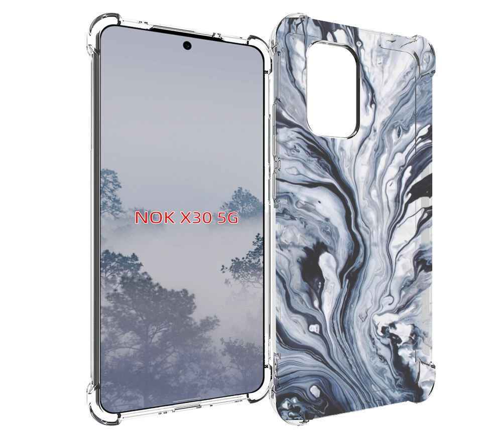 

Чехол MyPads серая краска для Nokia X30 5G, Tocco