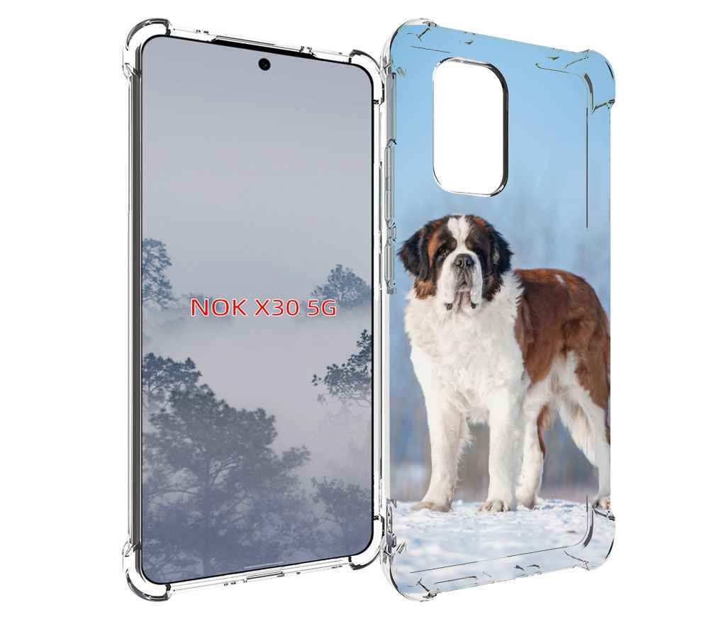 

Чехол MyPads сенбернар для Nokia X30 5G, Tocco