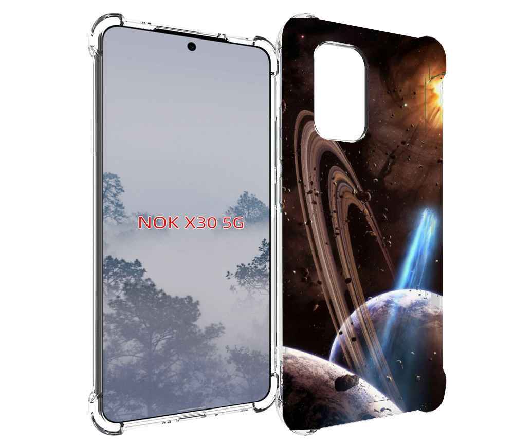 

Чехол MyPads сатурн в космосе для Nokia X30 5G, Tocco