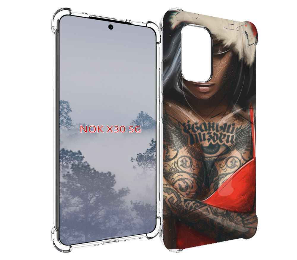 

Чехол MyPads санта-клаус-девушка для Nokia X30 5G, Tocco