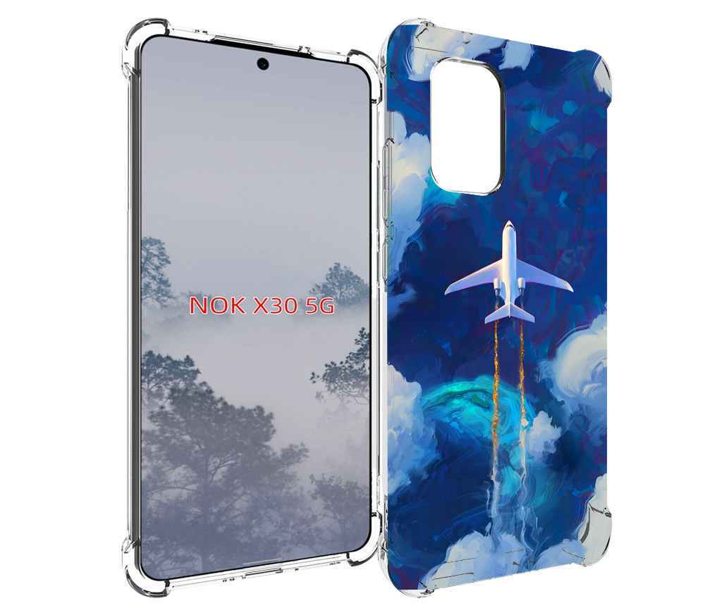 

Чехол MyPads самолет-в-небе-рисунок для Nokia X30 5G, Tocco