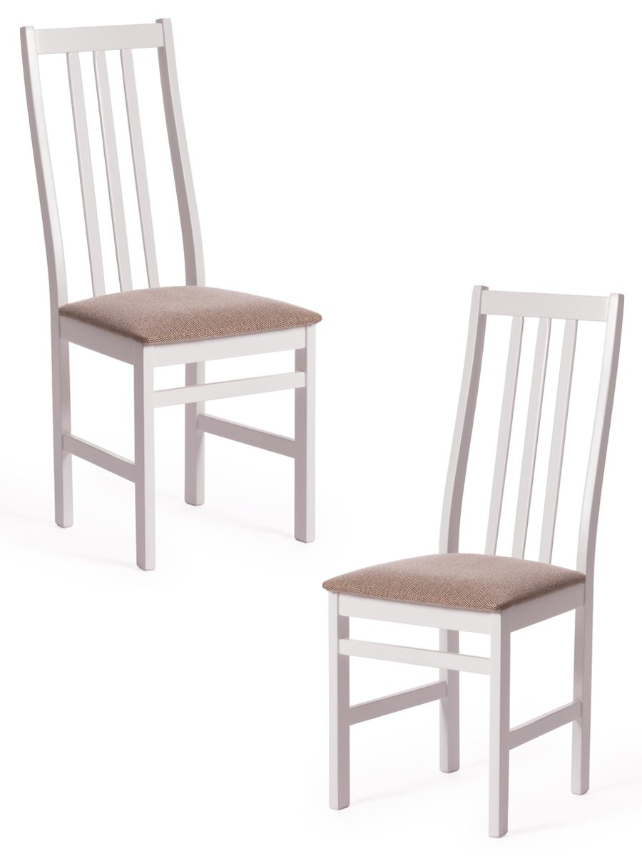 фото Комплект стульев (2 шт.) tetchair sweden многослойная фанера, white, ткань бежевая